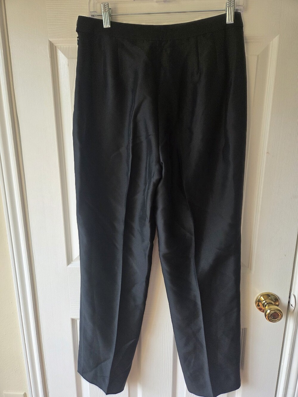 Ann Taylor Black Silk Pants Sz 8 Flat Front